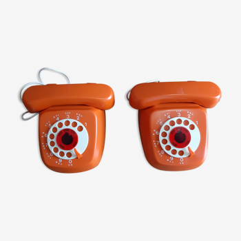 Paire de téléphones vintage, jouet enfant