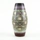 West German ceramic vase with geometric pattern, glazed pottery from the 1970s