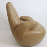 Vintage Pop Art Leather Hand Chair