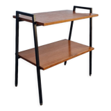 Teak and metal side table