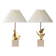 Pair of Philippe Jean Sculptural Brass Bird Table Lamps, Signed Limited Editions