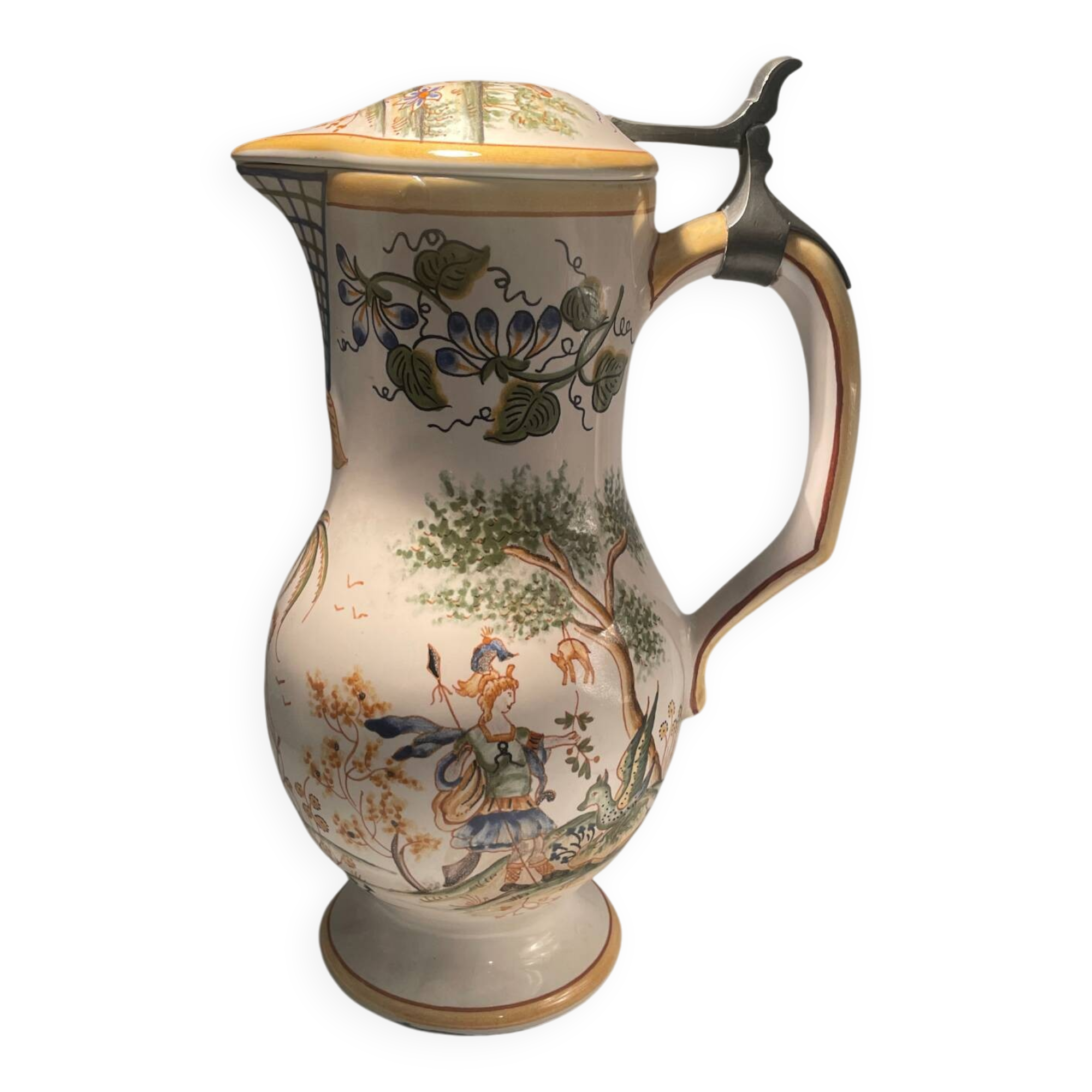 19th-century earthenware jug