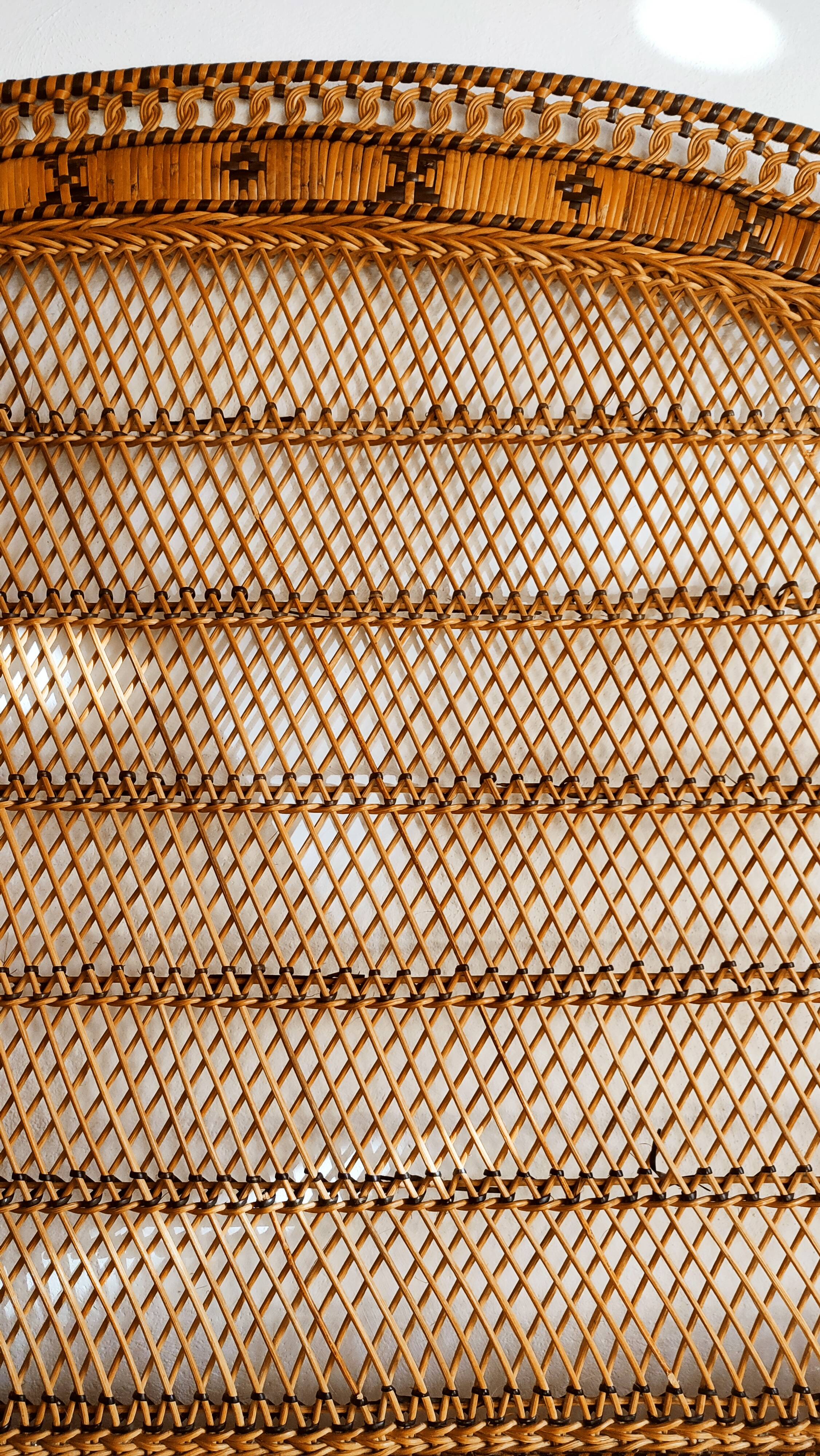 Vintage rattan headboard