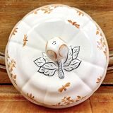 Old Longchamp vegetable soup tureen with Moustiers Olerys decor 2