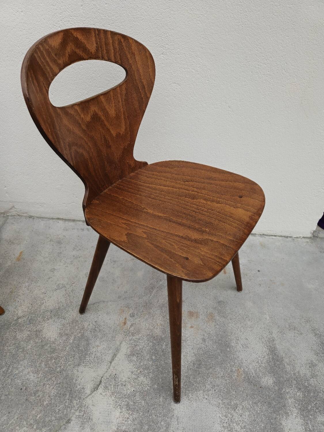 Chaise Baumann de bistrot modèle "fourmi" vintage 1950