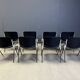 Vintage Italian stackable dining chairs in the style of Castelli, set of 8.