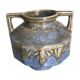 Ancient ART DECO Ceramics Blue Beige Vase Anses 30 Vintage