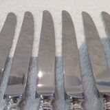 12 Christofle Chinon silver plated dessert knives, 19.7cm