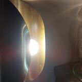 Vintage wall lamp in brushed stainless steel 70