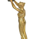 Gilded bronze and marble lamp in Empire style