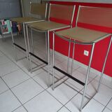 3 Spaghetti Alias bar stools designed by G. Belotti