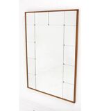 Scandinavian teak and metal mirror, Sweden, 1960, 84x117cm