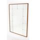 Miroir scandinave en teck et en métal, Suède, 1960, 84x117cm
