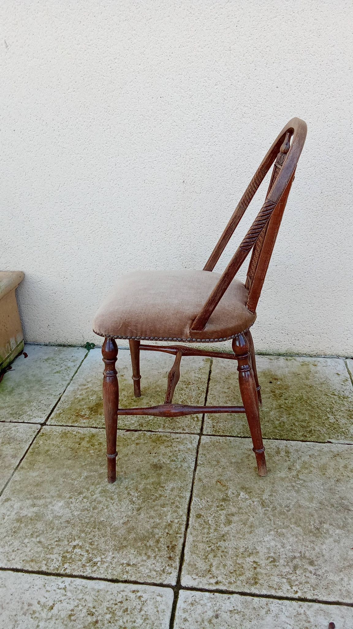 Old vintage ERCOL caned chair
