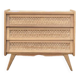Commode vintage bois rotin