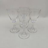 4 verres en cristal Daum, modèle Fleurus. Années 70.
