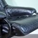 Fauteuil pivotant/inclinable norvégien Skoghaug en cuir noir du milieu du s