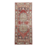 4x9 Rug For Entrway Red Classic Oriental Vintage Rug, 111x263Cm SK 3884