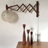 Scandinavian vintage chisel stem light in teak