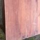 Old farmhouse table with cherry and chestnut panels with 3 drawers.