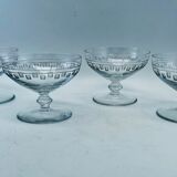 4 crystal champagne glasses