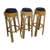 Tabourets de bar en rotin