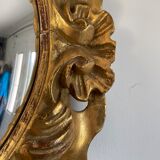 Witch mirror in gilded wood carved 1950 41cm