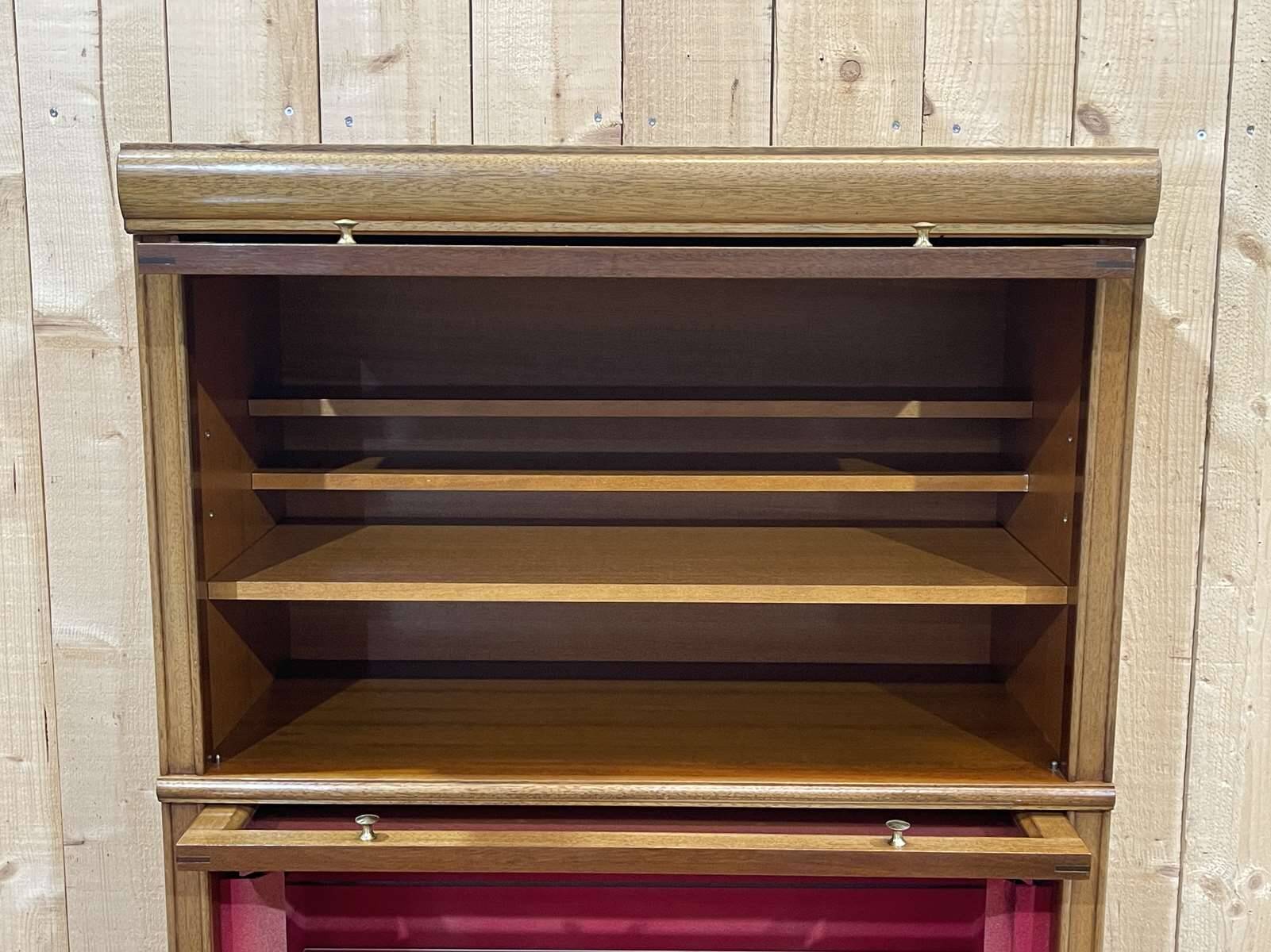 Mahogany and oak desk display cabinet from the MD brand, manufactured in the 1960s - removable