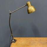 Industria rotterdam clamp lamp with brass shade