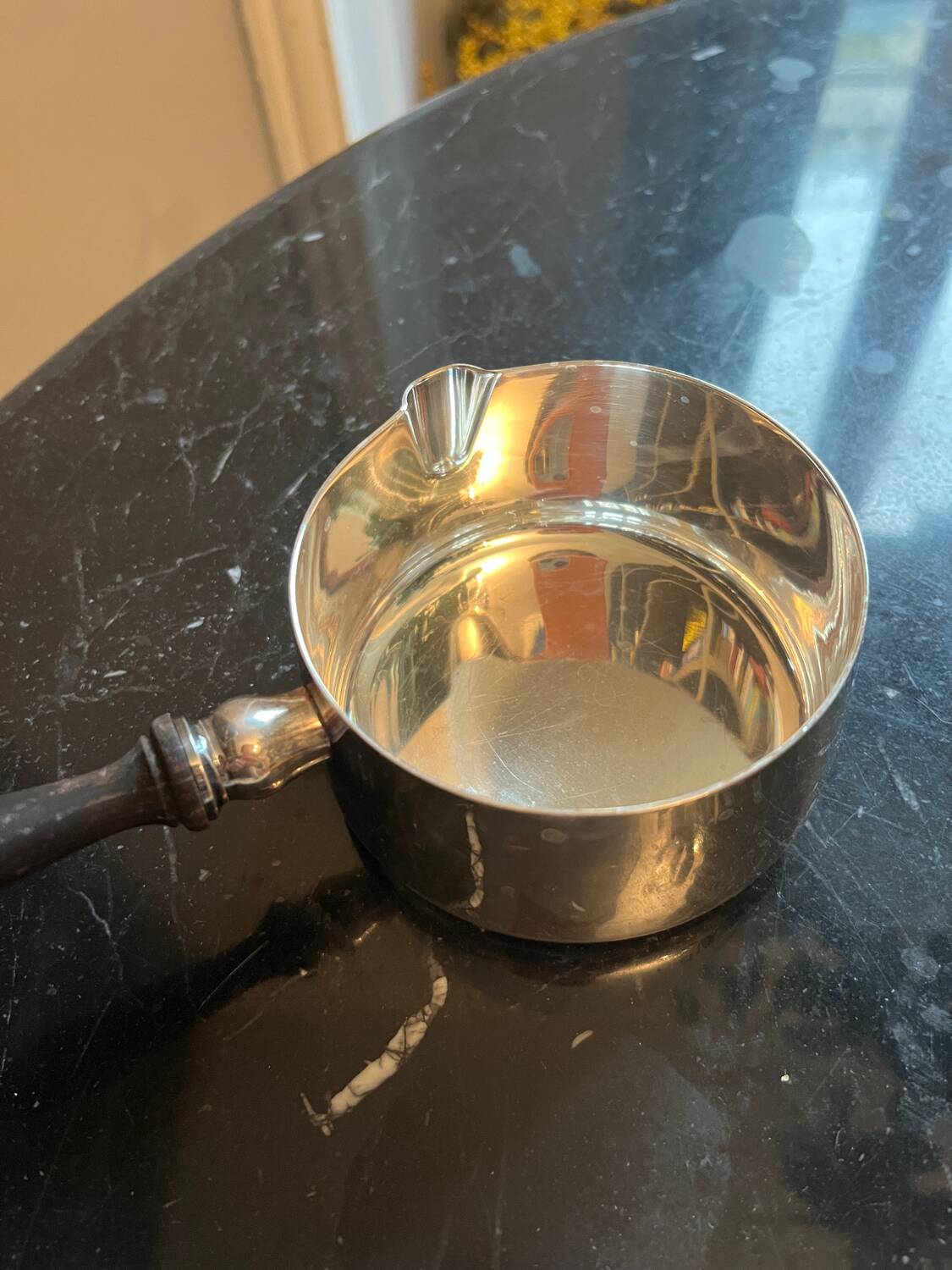 Magnificent silver sauceboat.