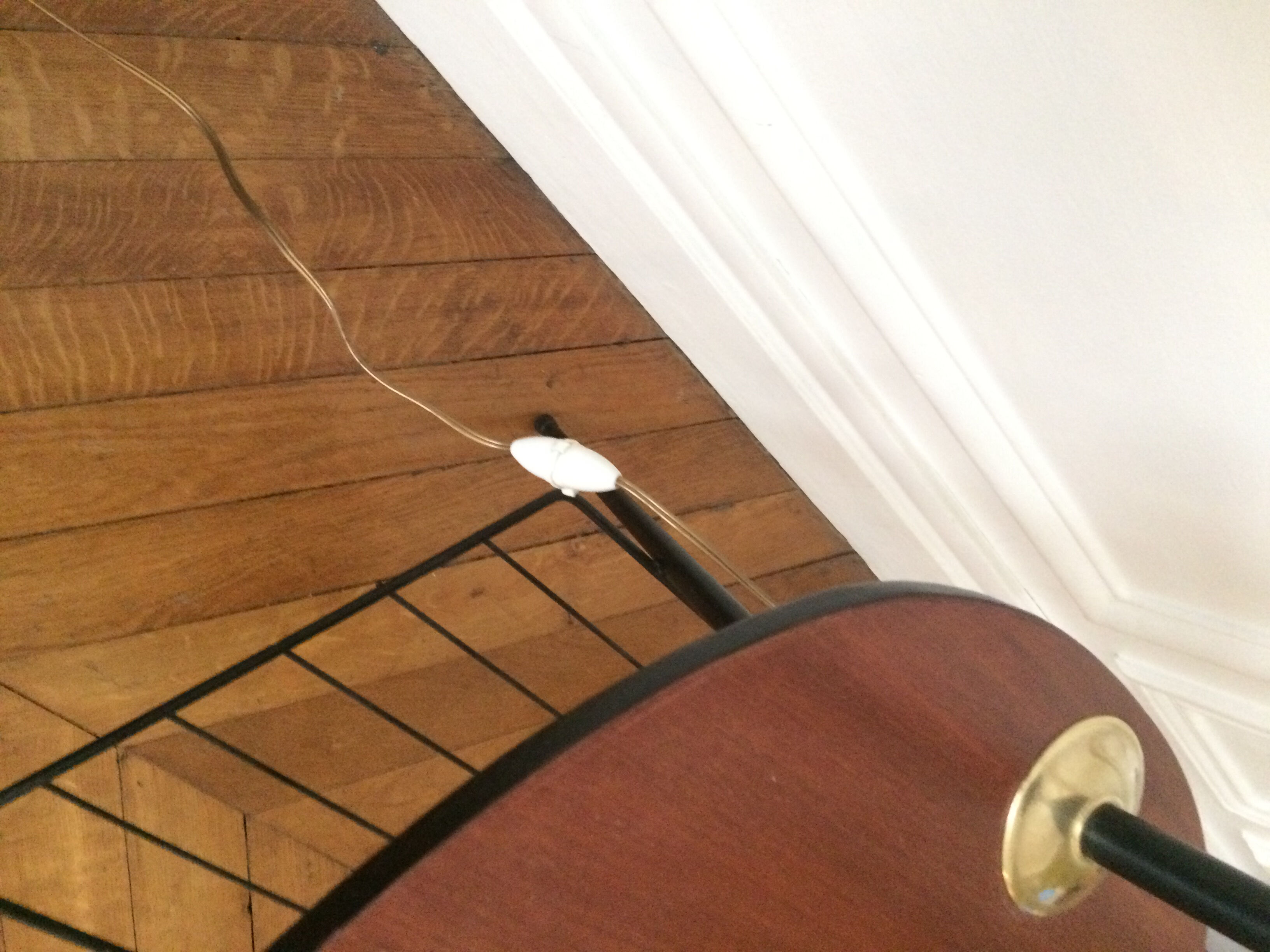 Floor lamp tripod tablet magazine rack 60 years