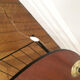 Lampadaire tripode tablette porte revue années 60