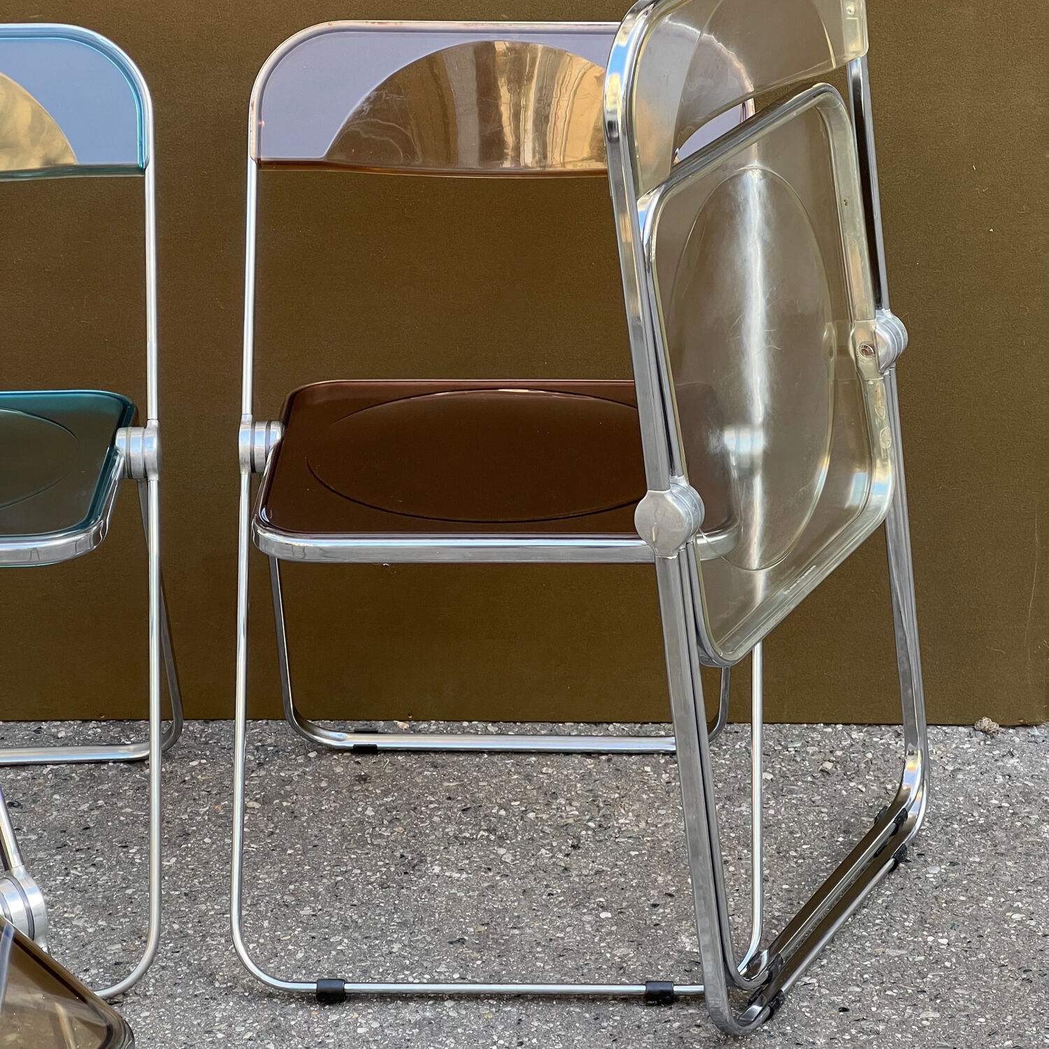 Four Plia Chair G. Piretti For Anonima Castelli