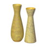 Duo de vases en céramique jaune West Germany