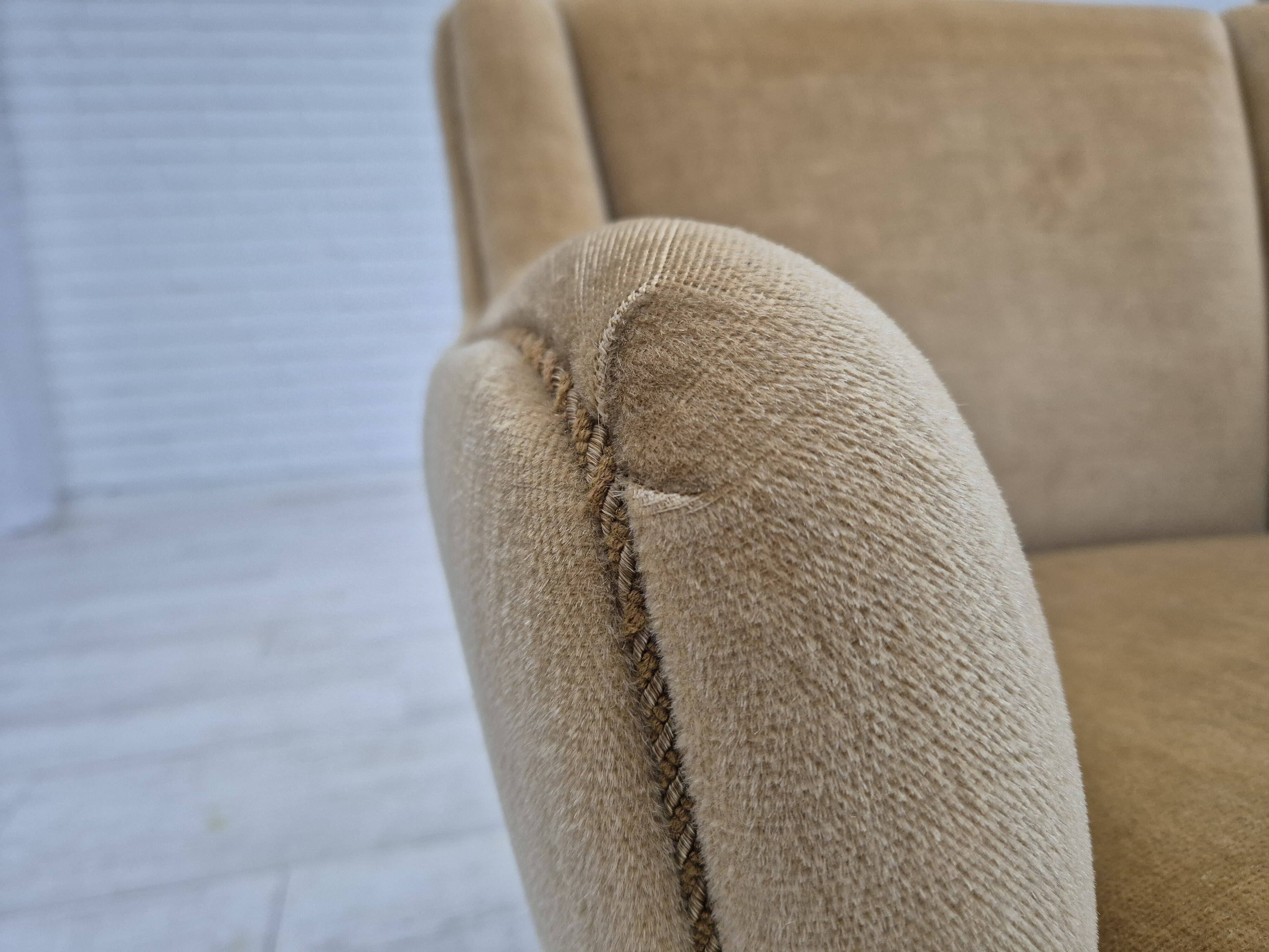 1970s, Danish lounge chair, original condition, furniture velour.