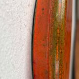 Mid-century modern Danish studio pottery, orange wall coat rack by Signe Boesen Northroup, 1960s.
