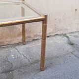 Gold-plated brass coffee table