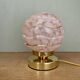 Vintage art deco globe table lamp in pink and gold Clichy glass
