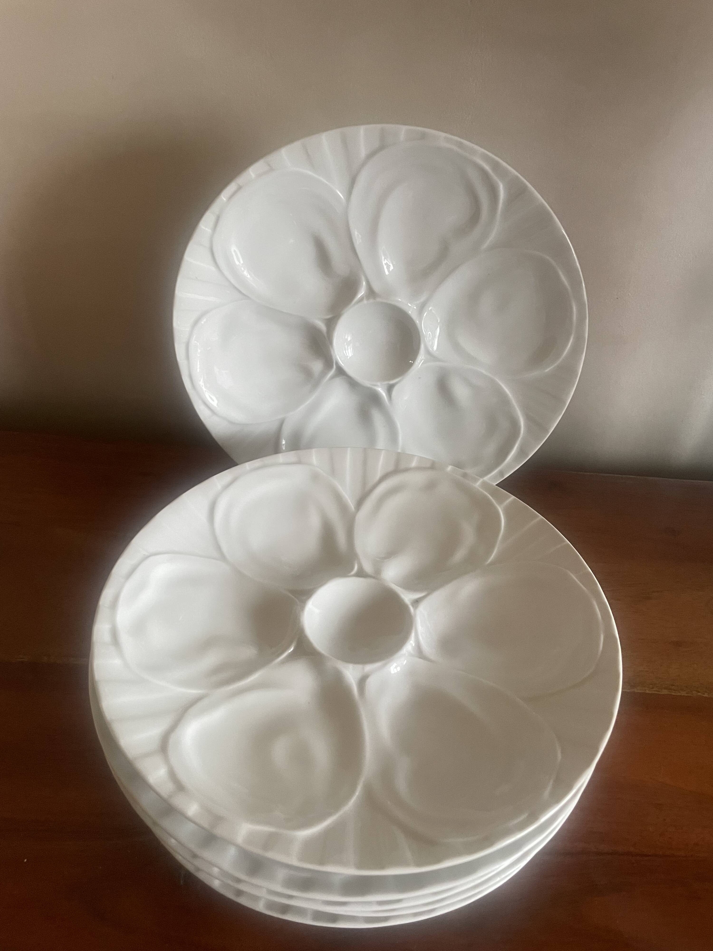 6 Pillivuyt oyster plates
