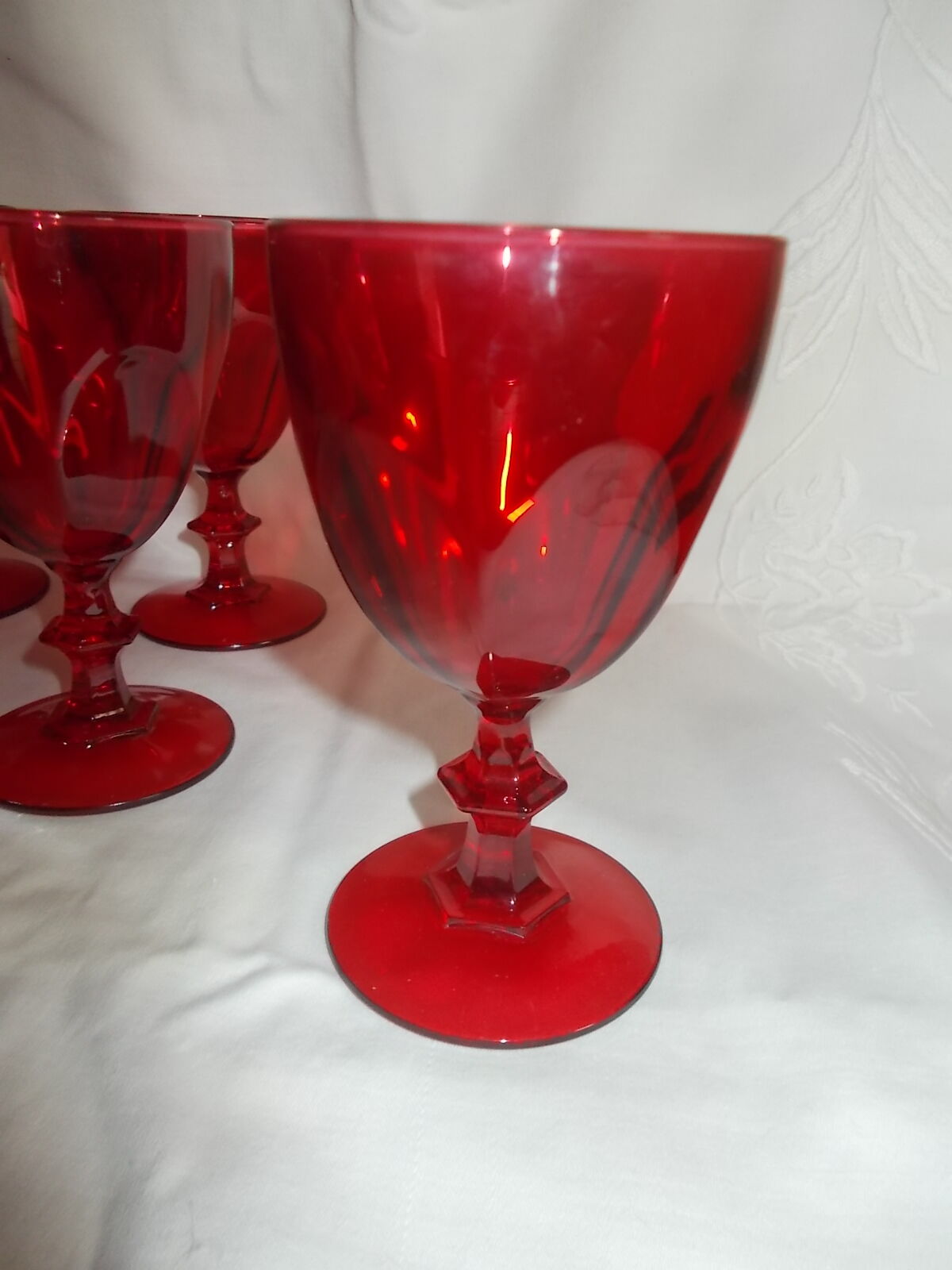 Lot 12 stemmed glasses