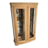 Louis-Philippe display case in stripped solid wood