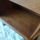 Bedside table oak compass legs - vintage