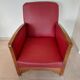 Raspberry red art deco armchair