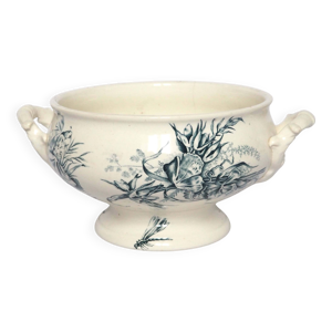 Soupière en terre de - libellule