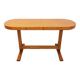 Oval table / vintage pine console from the 60s 70s