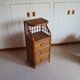 Vintage - sideboard - chest of drawers - woven rattan chest of drawers - wood - bamboo - 80s