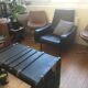 Armchair 60s black skai