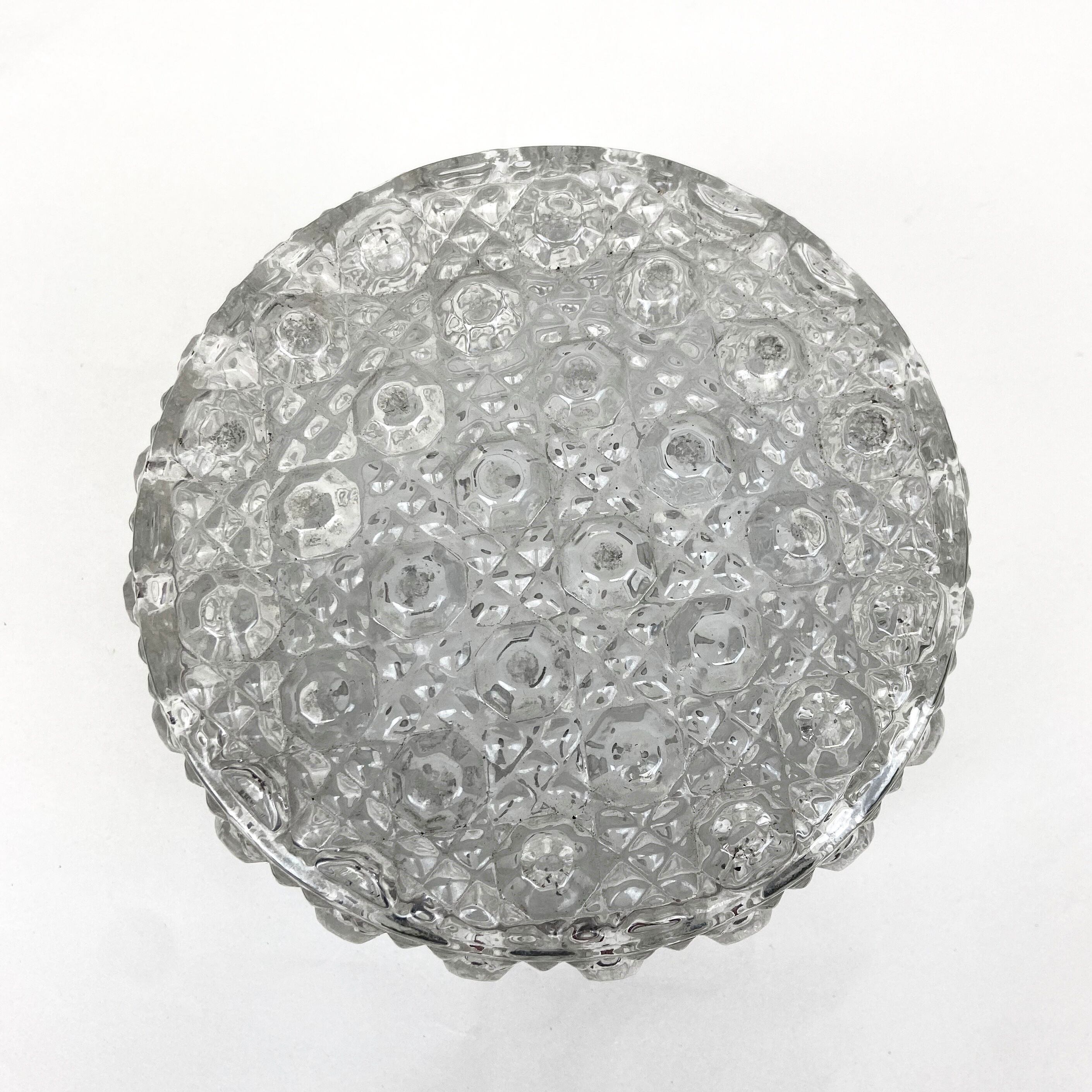 Ceiling lamp or wall lamp in holophanous glass - Ø 16 cm