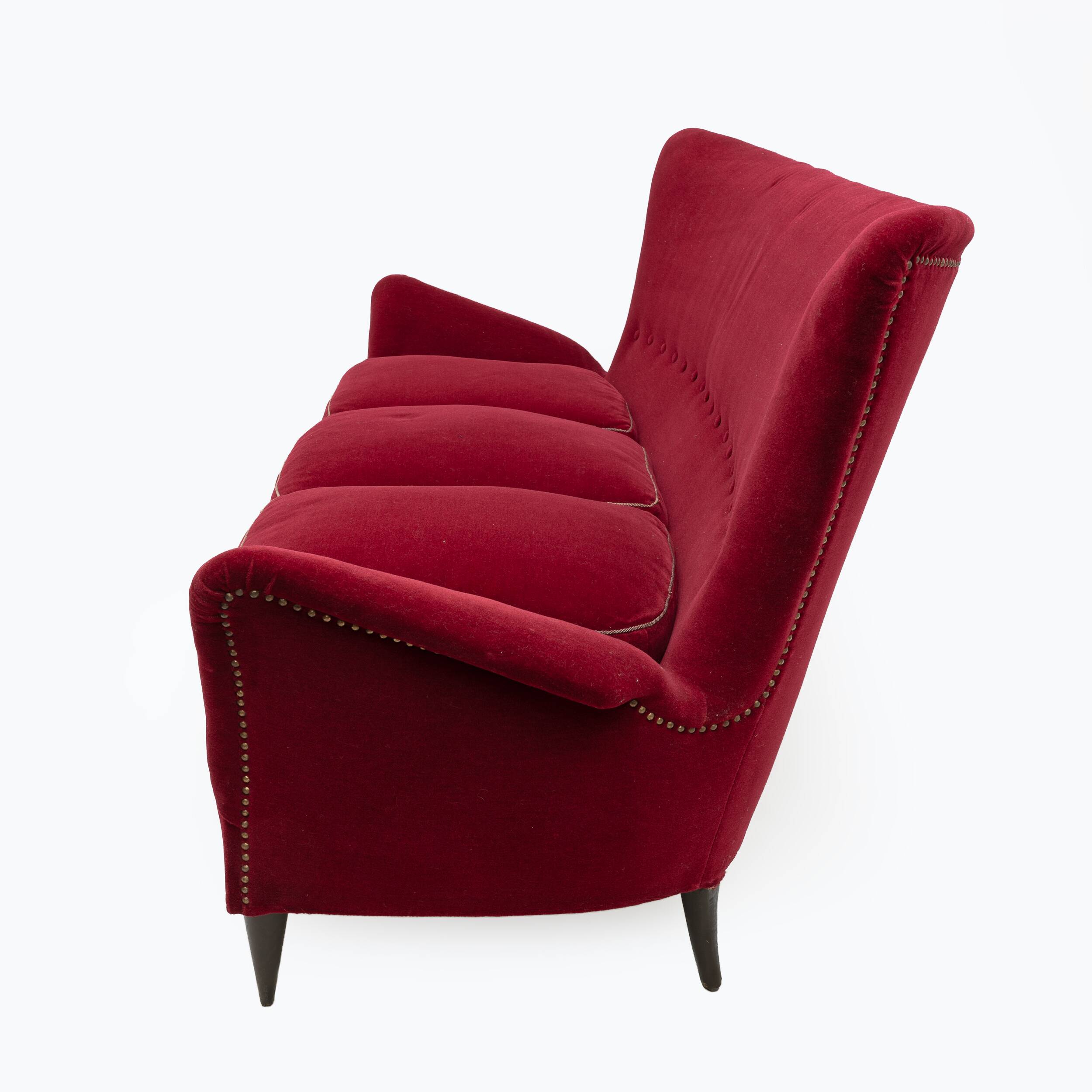 Gio Ponti Art Dèco Italian Sofa from Hotel Bristol Merano, 1950s