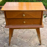 Wooden bedside table